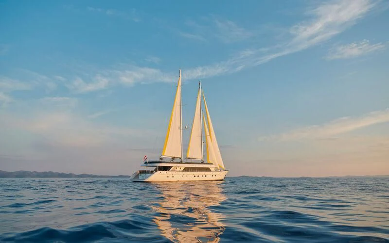 a sailboat on the water aboard ANIMA MARIS Yacht for Sale