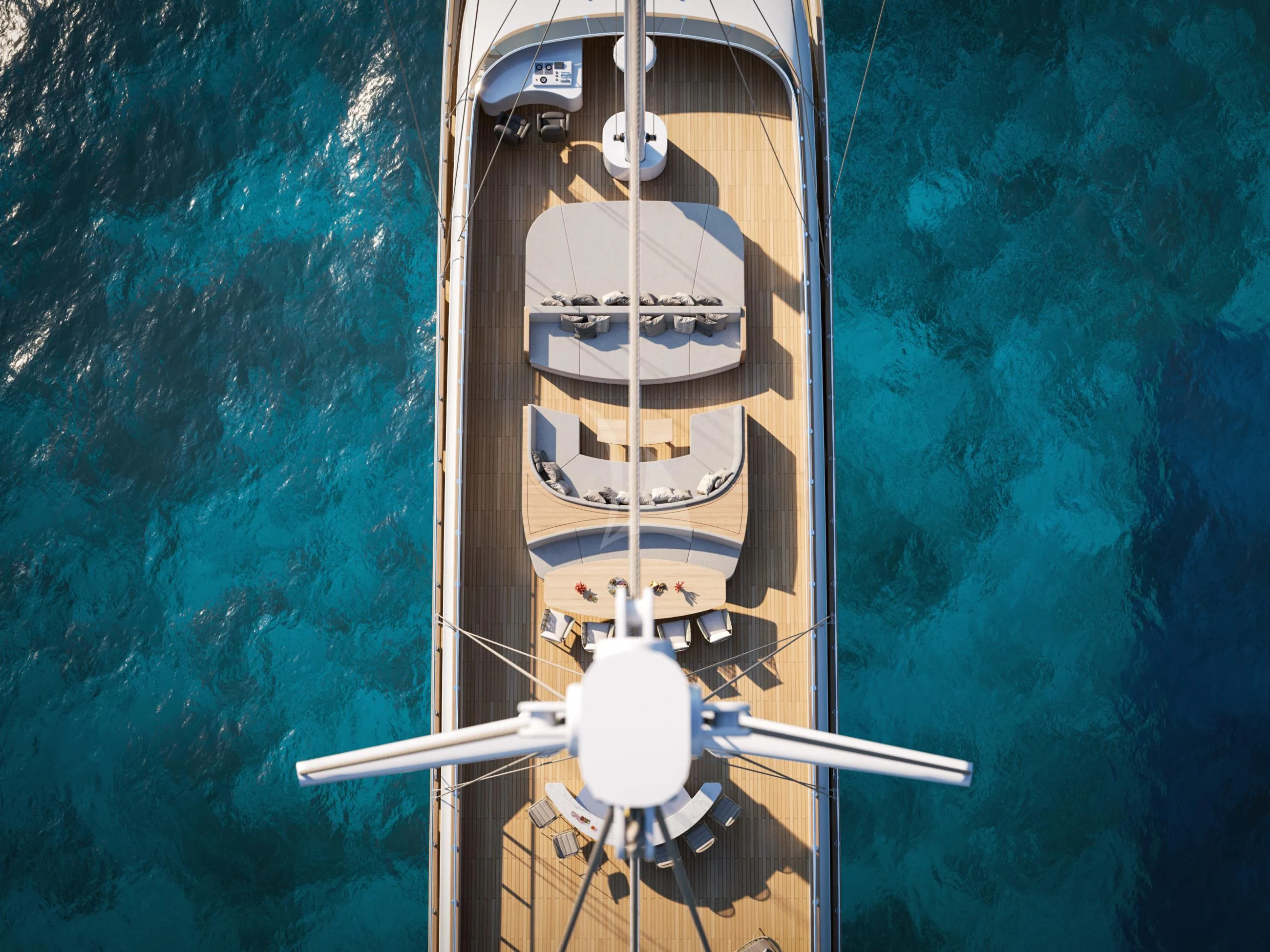 a satellite in space aboard ANIMA MARIS Yacht for Sale