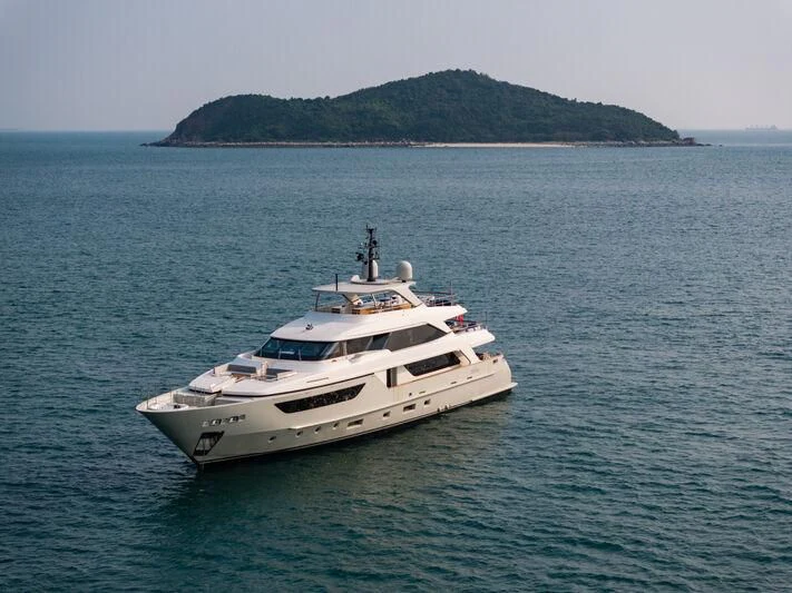 a boat in the water aboard NADHIRA Yacht for Sale