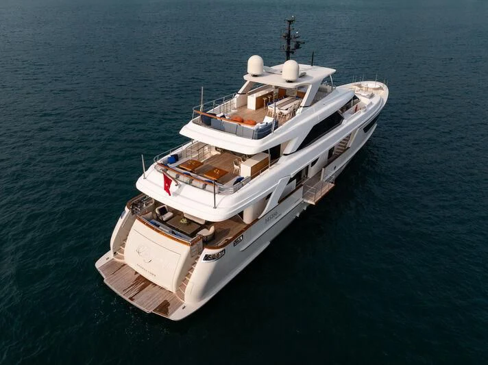 a ship in the water aboard NADHIRA Yacht for Sale