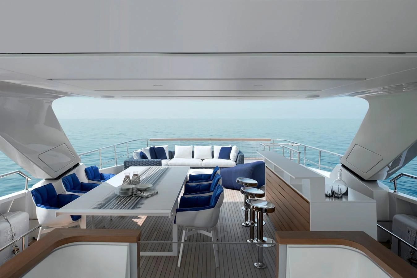 a boat with a view of the ocean aboard NADHIRA Yacht for Sale