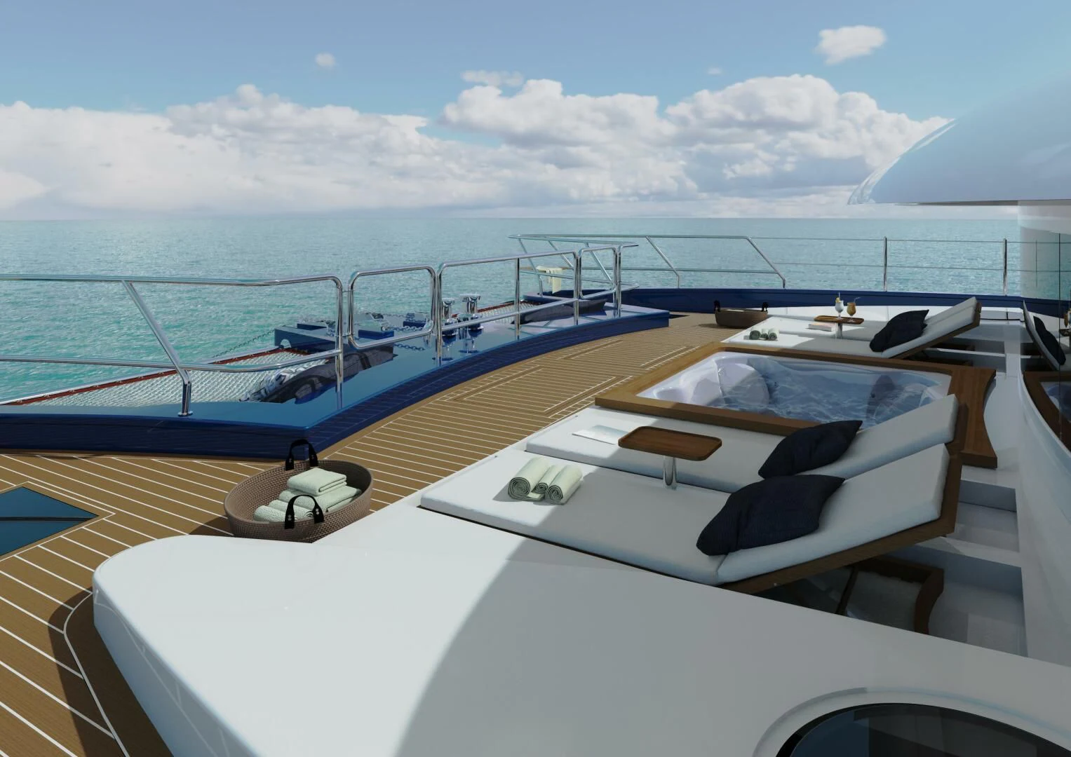 a boat on the water aboard STELLARCAT SF2603 Yacht for Sale