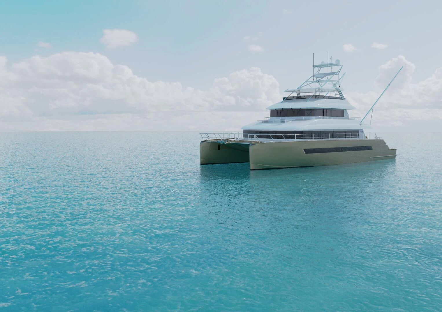 a boat in the water aboard STELLARCAT SF2603 Yacht for Sale