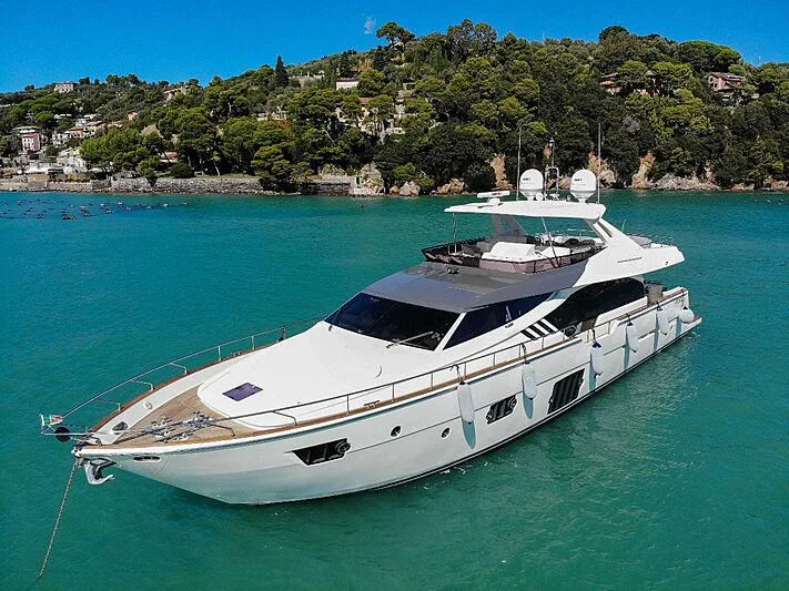 a boat on the water aboard RURI Yacht for Sale