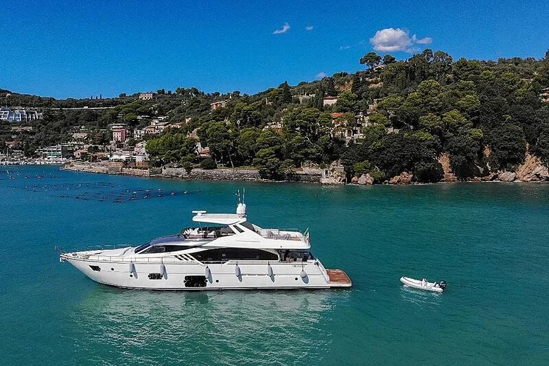 a boat in the water aboard RURI Yacht for Sale
