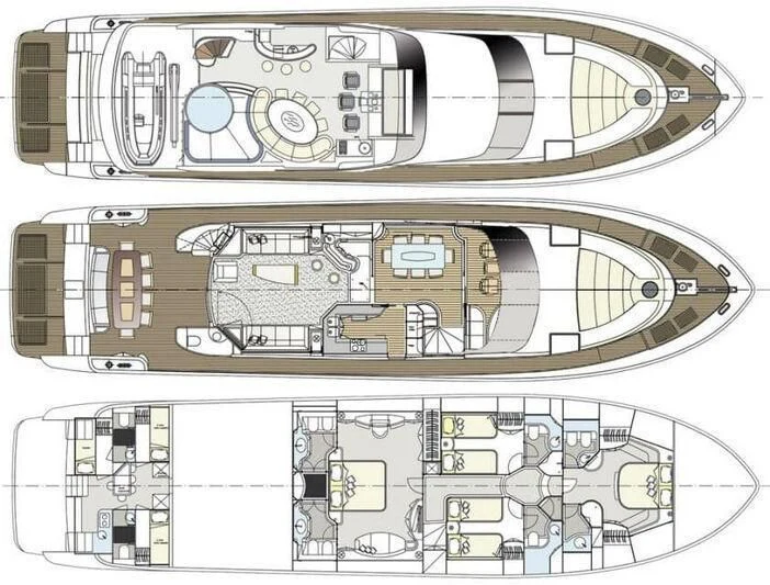 diagram, engineering drawing aboard HITECH RACING Yacht for Sale