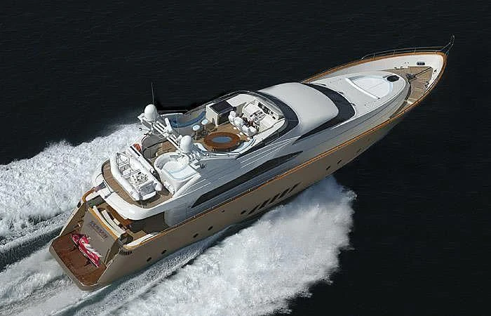 a space ship on a rough sea aboard HITECH RACING Yacht for Sale