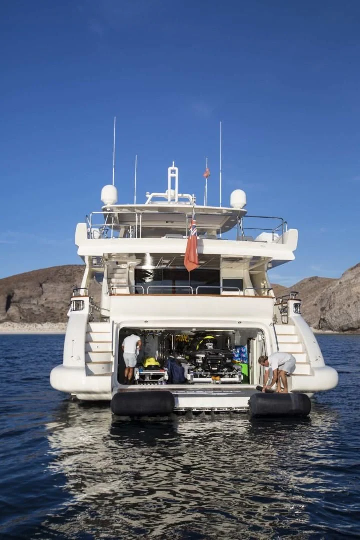 a boat with people on it aboard AMANECER Yacht for Sale