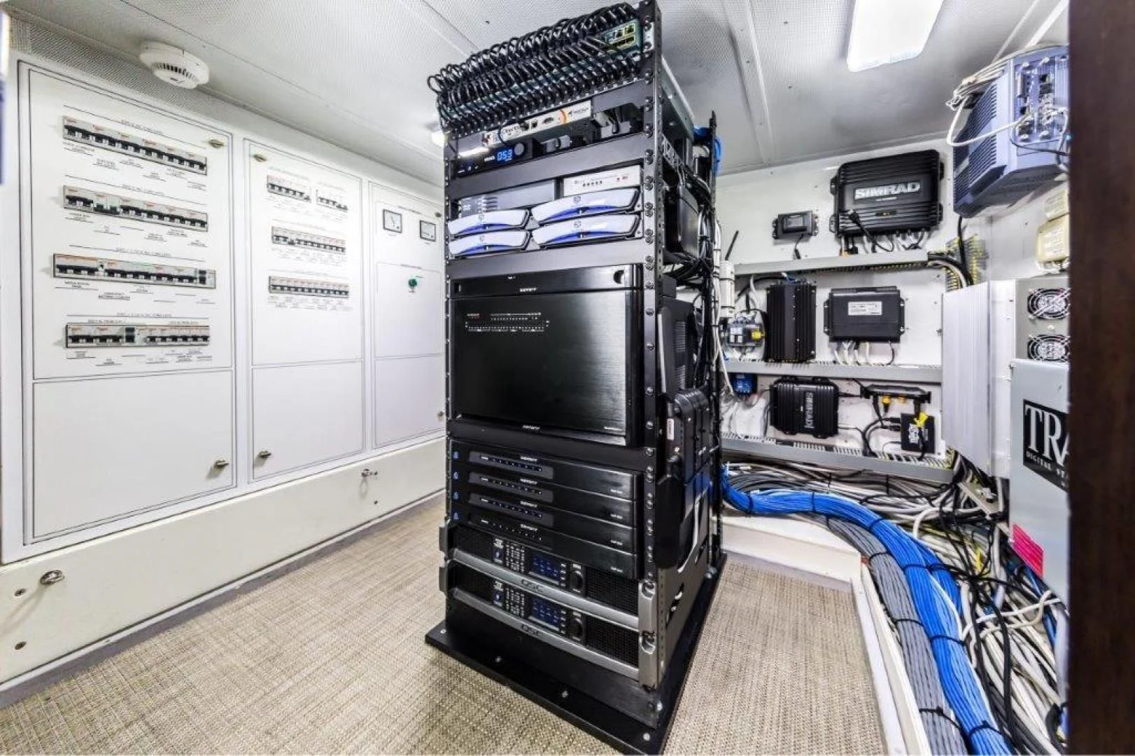 a room with equipment and equipment aboard AMANECER Yacht for Sale