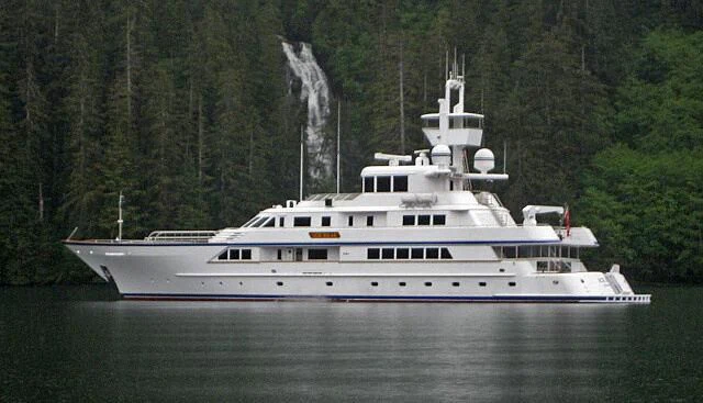 a boat in the water aboard ICE BEAR Yacht for Sale