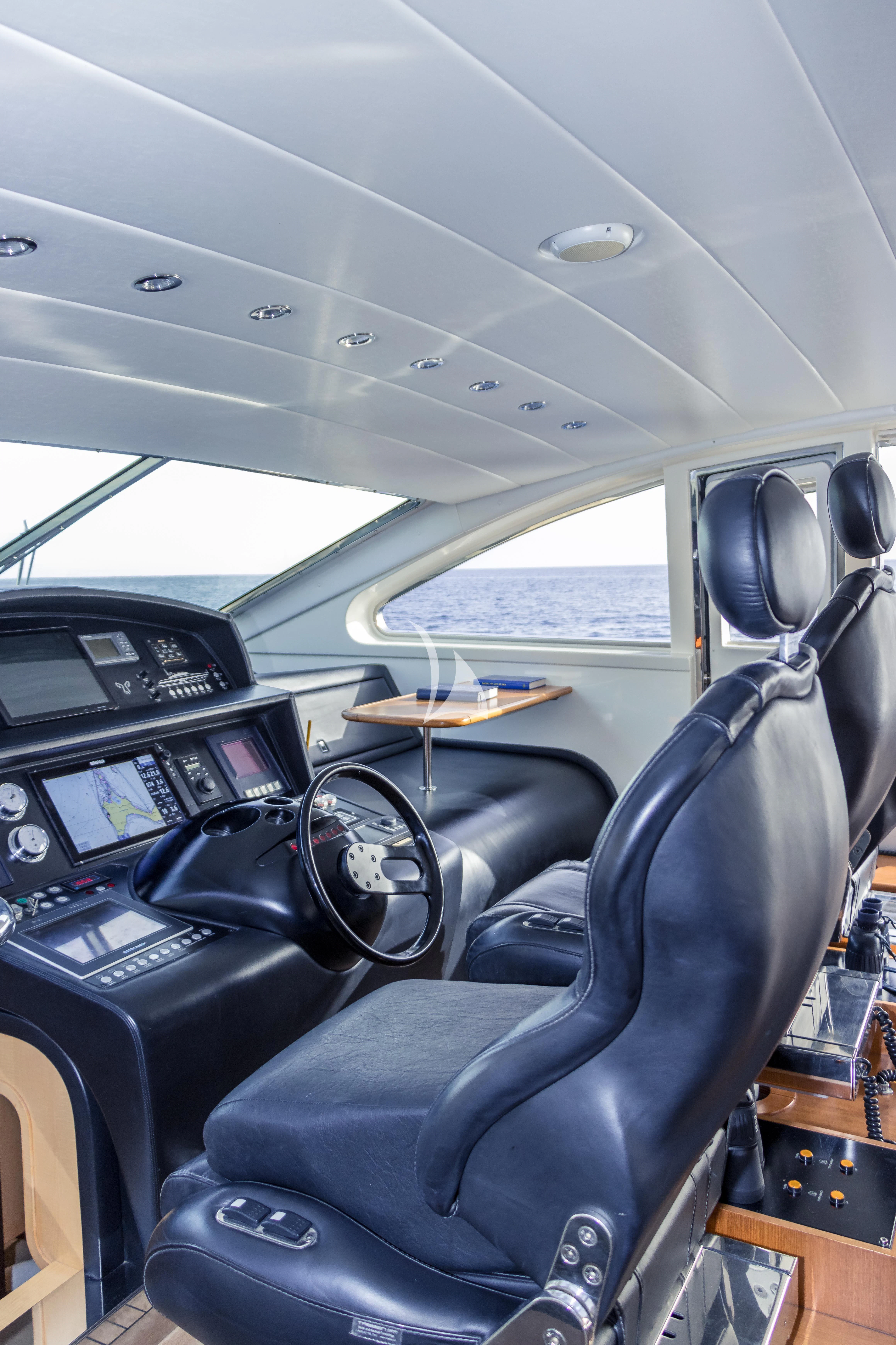 the inside of a plane aboard CHURRI Yacht for Sale