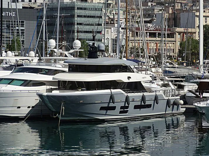 several boats in a harbor aboard TSA TSA Yacht for Sale