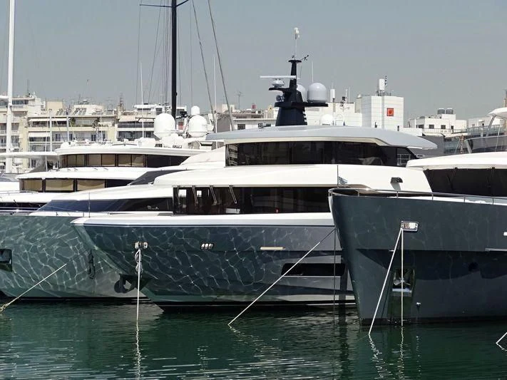 a couple of boats sit in the water aboard TSA TSA Yacht for Sale