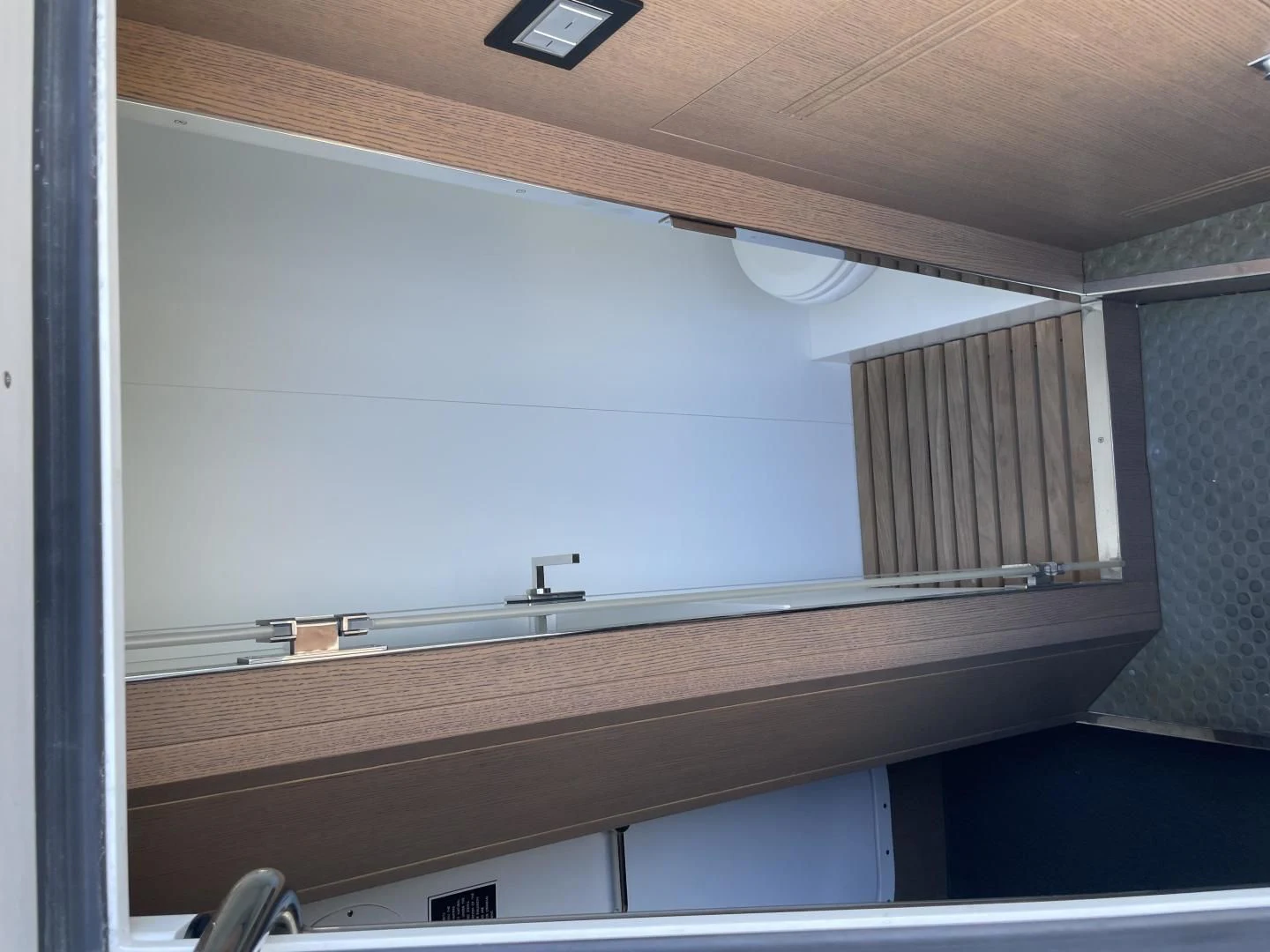 a room with a window and a sink aboard LEBRADA Yacht for Sale