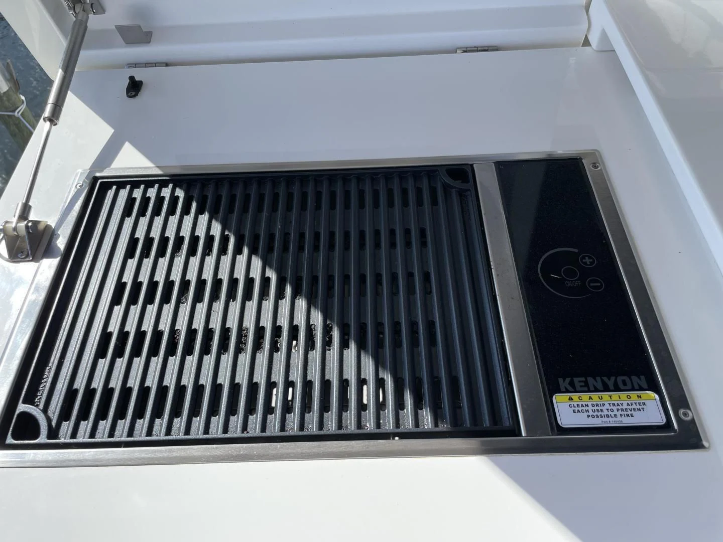 a black and white solar panel aboard LEBRADA Yacht for Sale