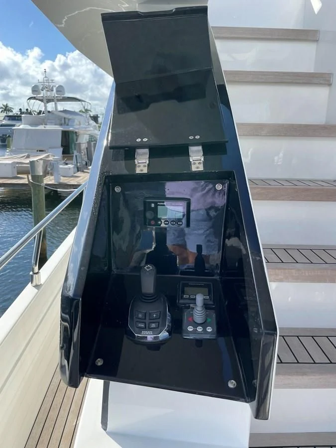a machine on the platform aboard LEBRADA Yacht for Sale