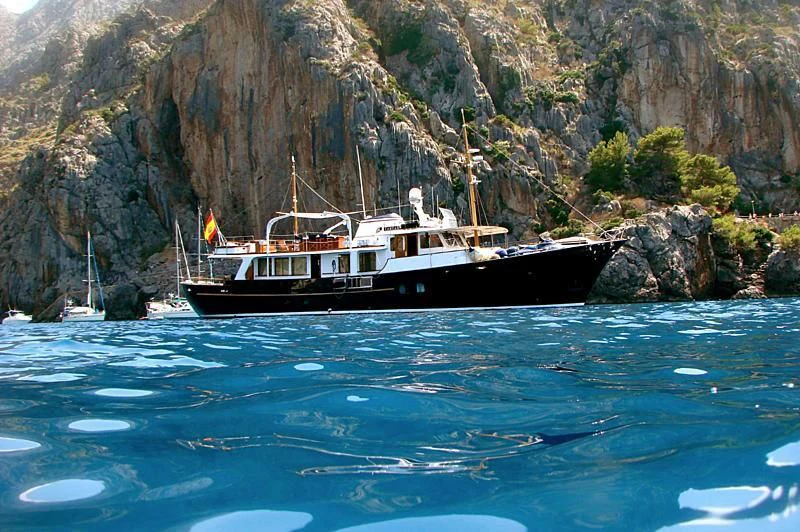 a boat in the water aboard TARTAR Yacht for Sale