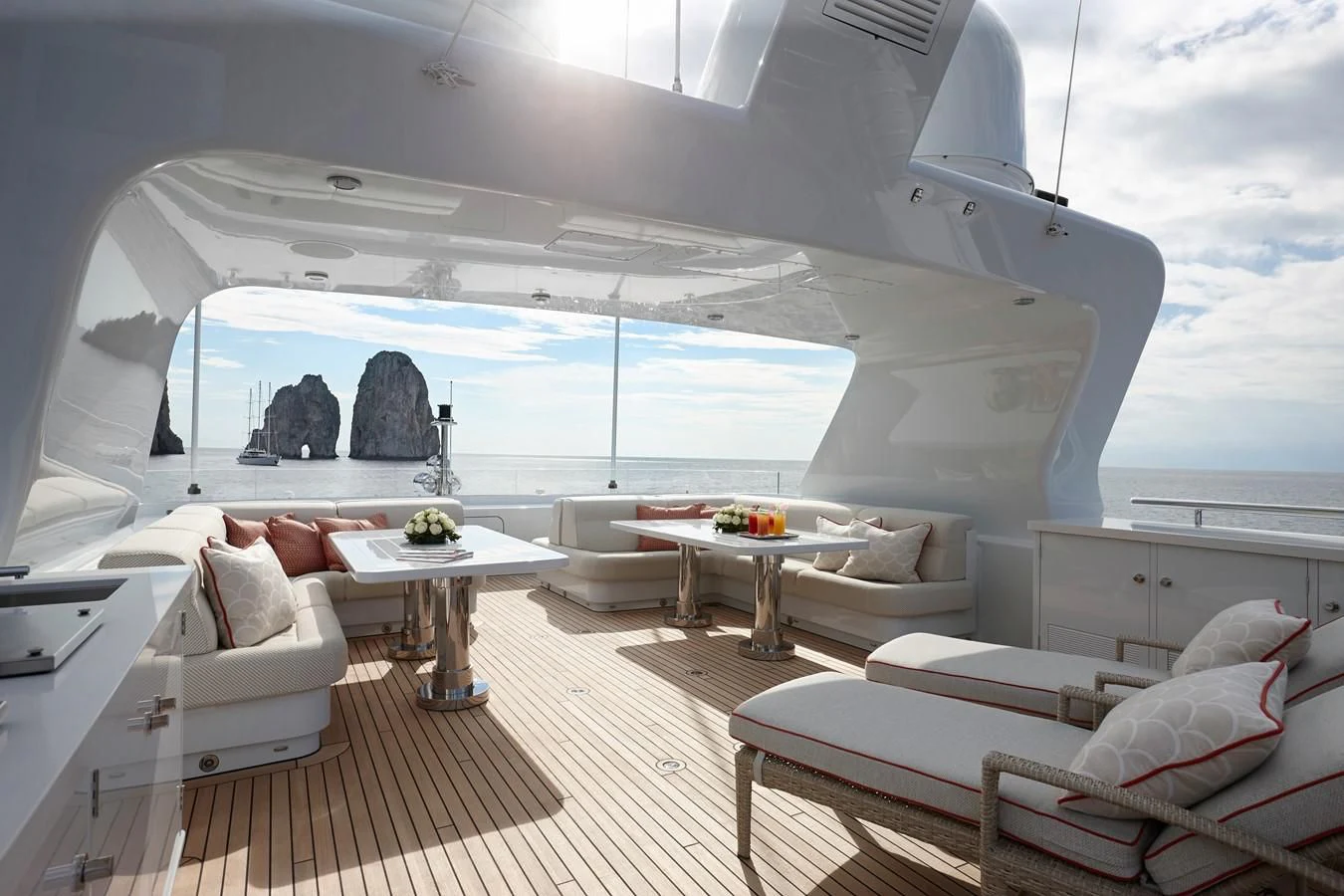 a room with a large window aboard PHILOSOPHY Yacht for Sale