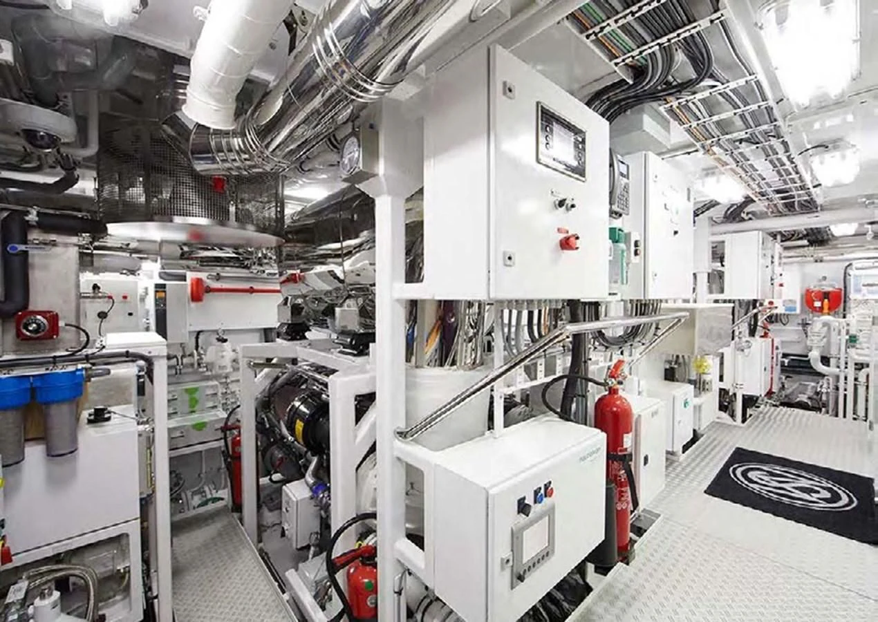 a room with machinery aboard PHILOSOPHY Yacht for Sale