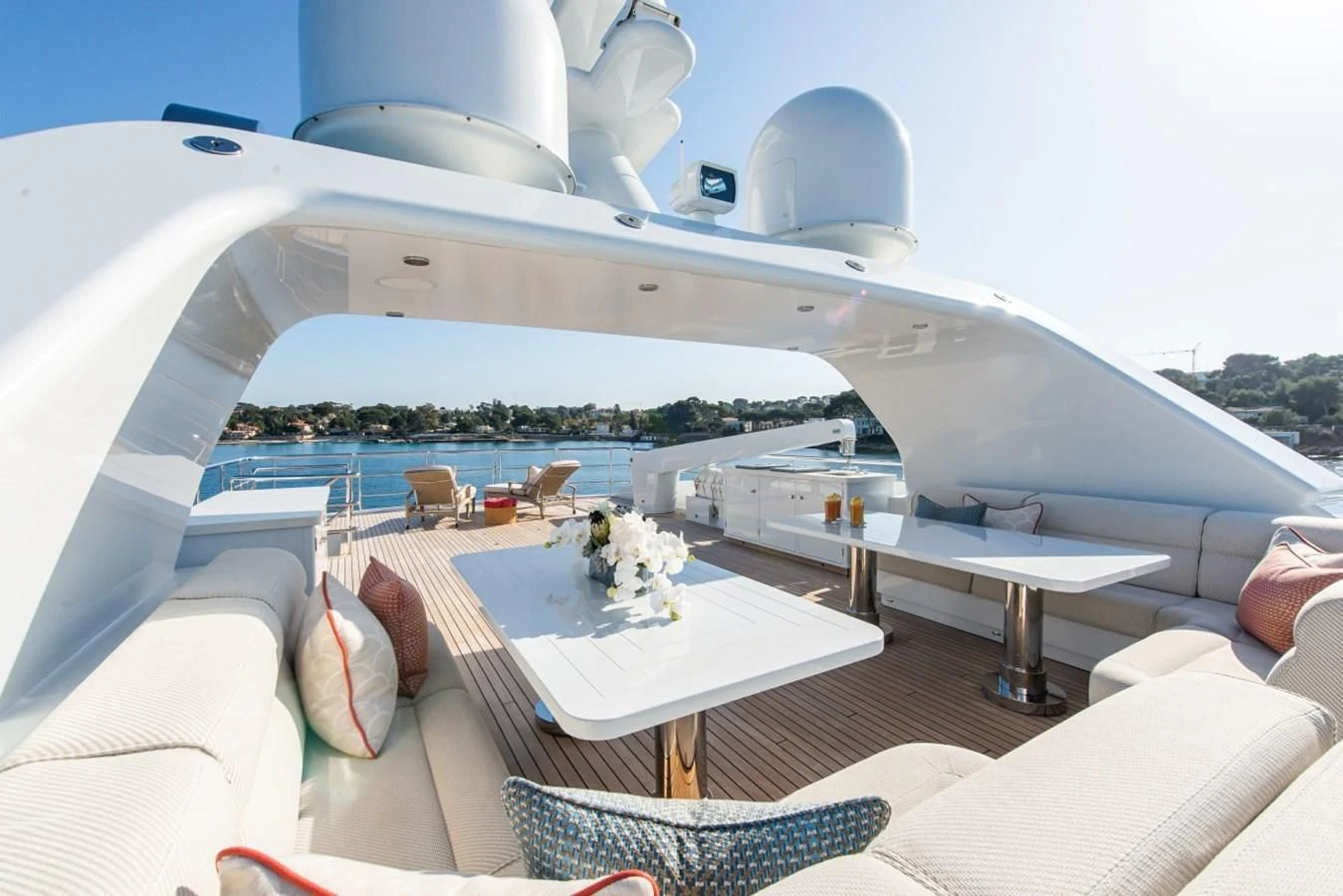 a large white yacht aboard PHILOSOPHY Yacht for Sale