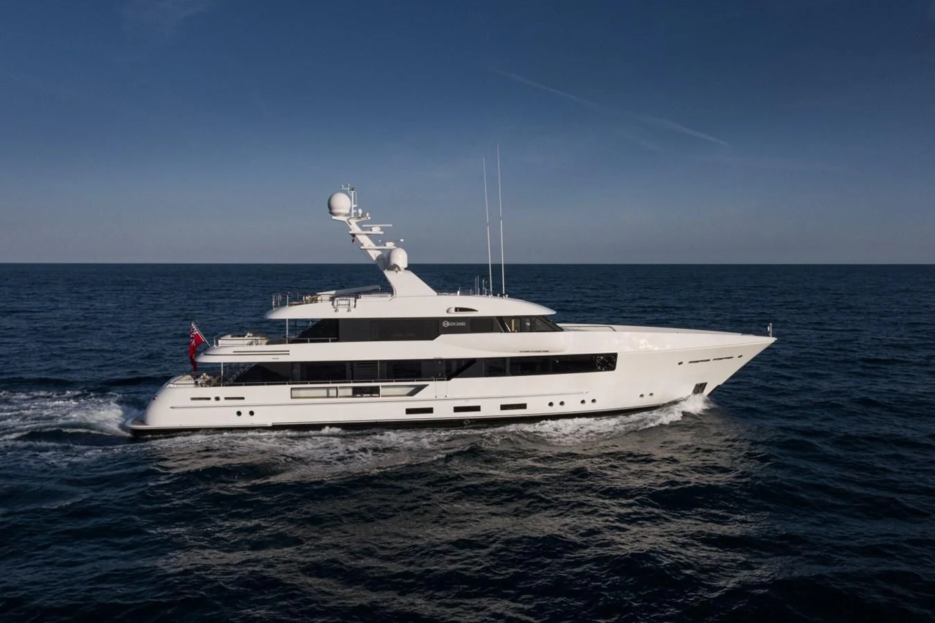a white yacht in the water aboard PHILOSOPHY Yacht for Sale