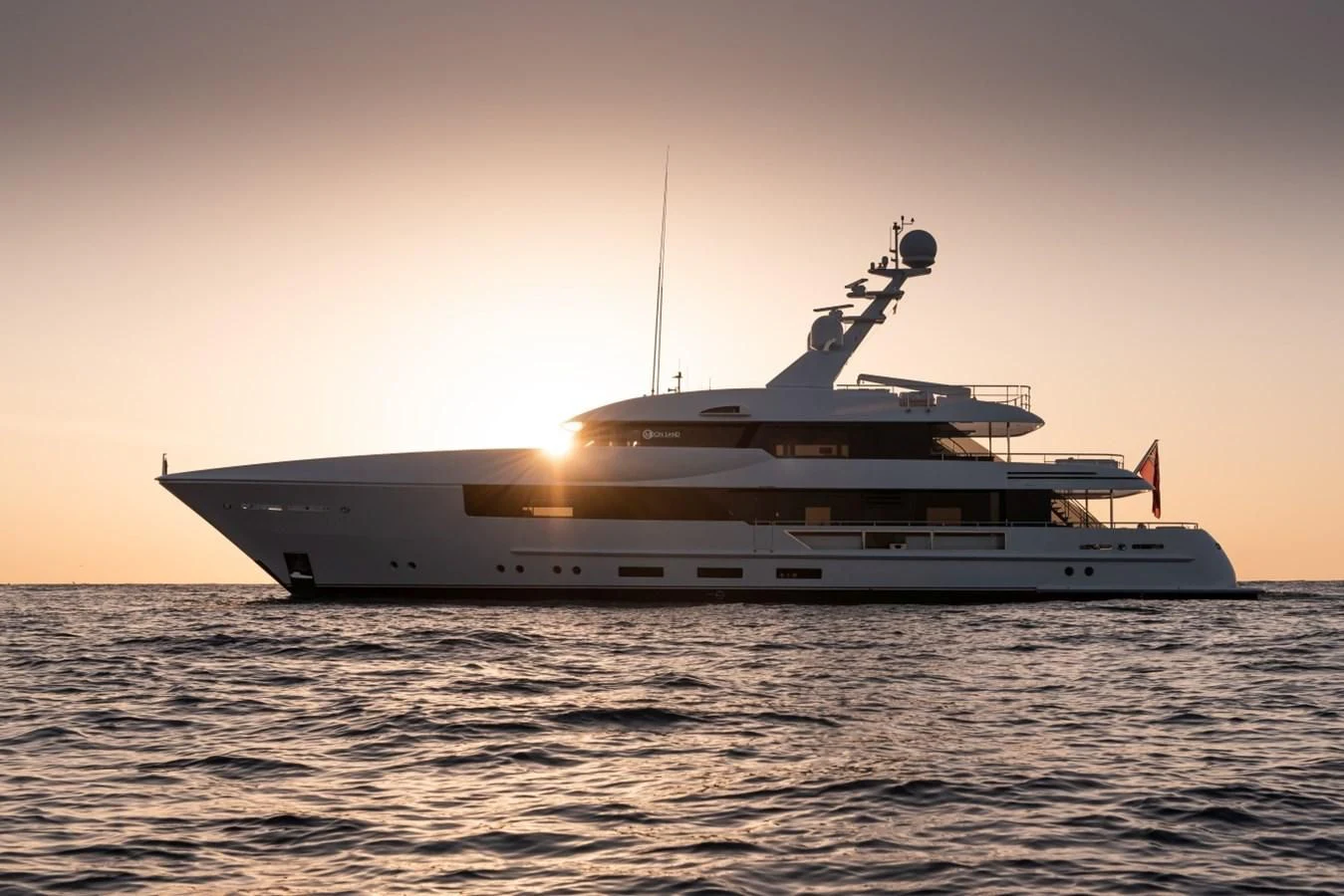 a large ship in the water aboard PHILOSOPHY Yacht for Sale