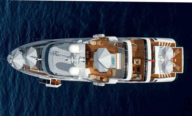 a satellite in space aboard ASIA POSEIDON Yacht for Sale