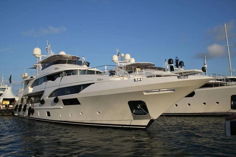 a large white yacht aboard ASIA POSEIDON Yacht for Sale