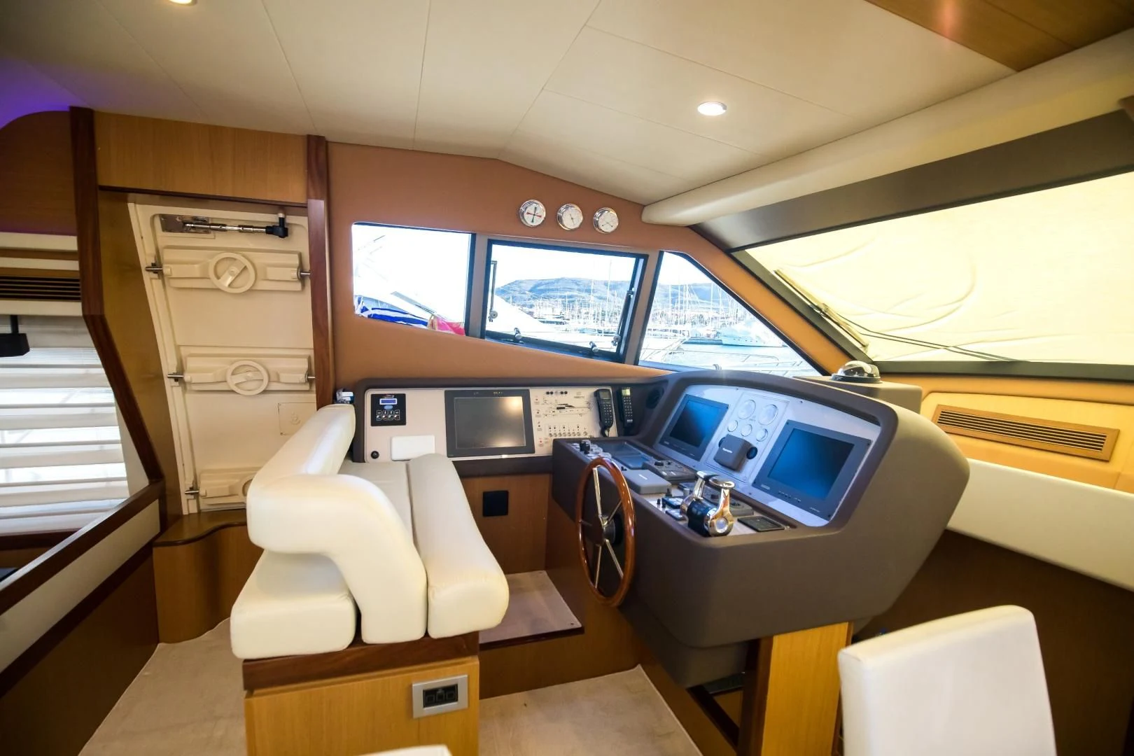 inside of a vehicle with computers aboard TESA Yacht for Sale