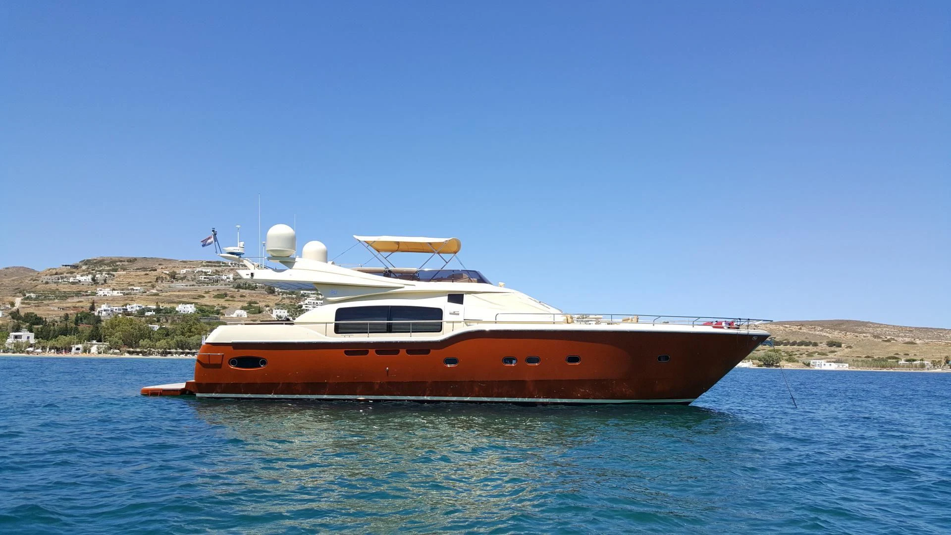 a boat in the water aboard TESA Yacht for Sale
