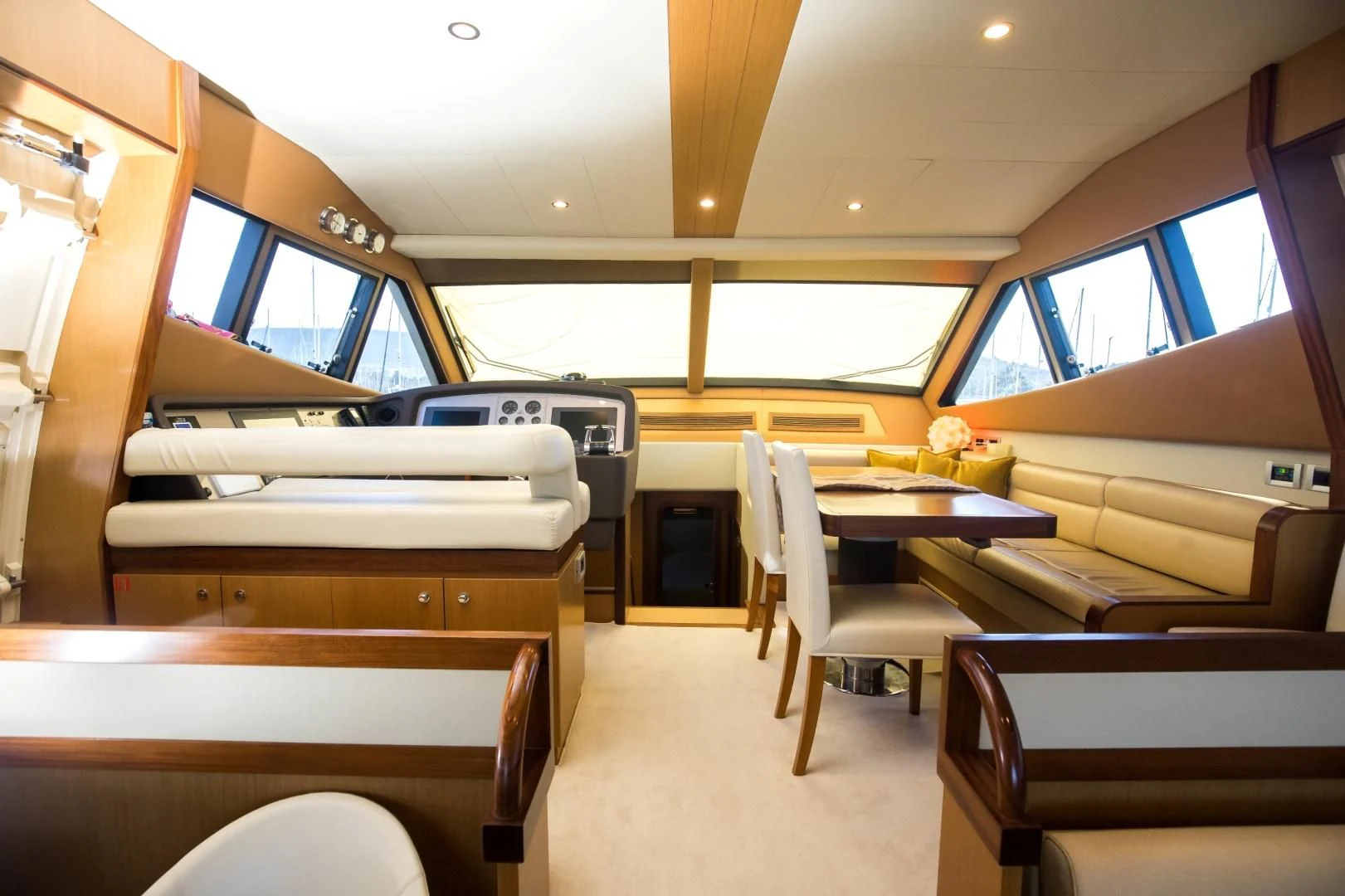 inside of a vehicle aboard TESA Yacht for Sale