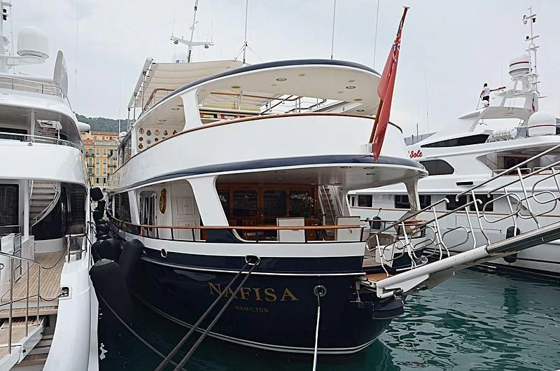 a couple of boats docked aboard NAFISA Yacht for Sale