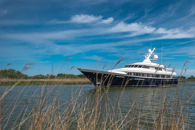 a boat in the water aboard AURORA Yacht for Sale