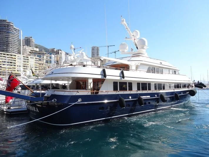 a boat on the water aboard AURORA Yacht for Sale