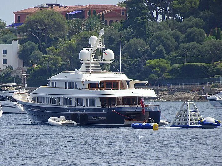 a boat on the water aboard AURORA Yacht for Sale