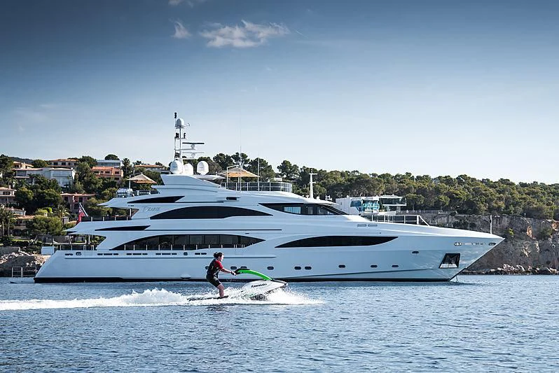 a person on a jet ski aboard DIANE Yacht for Charter