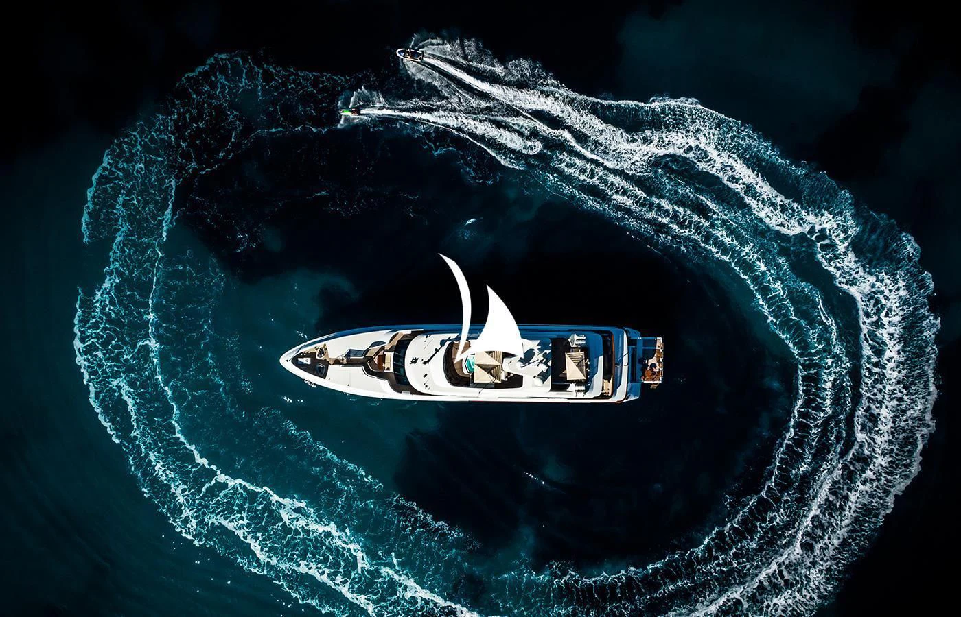 a satellite in space aboard DIANE Yacht for Charter