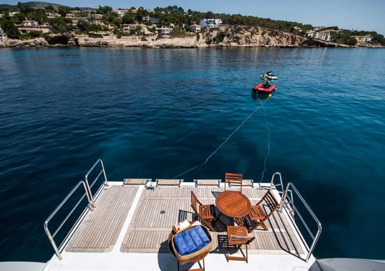 a boat on the water aboard DIANE Yacht for Charter