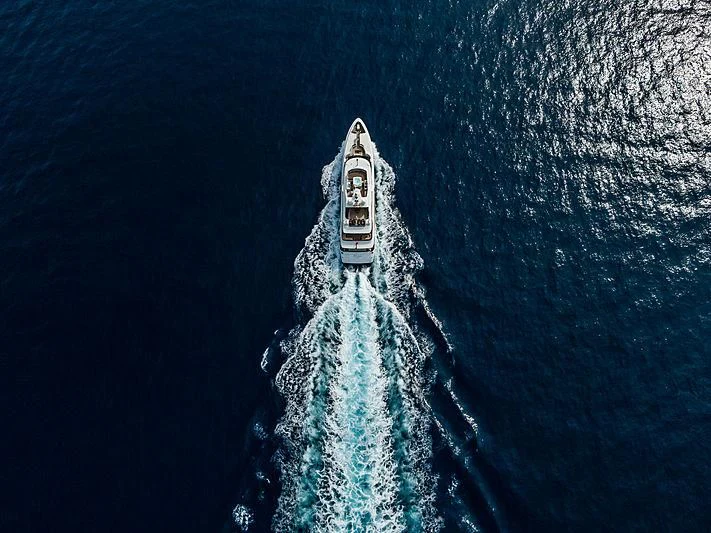 a boat in the water aboard DIANE Yacht for Charter