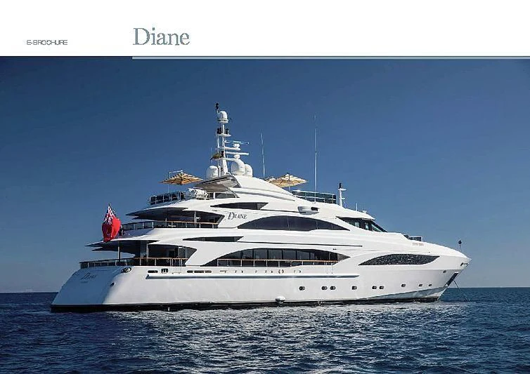 a white yacht in the water aboard DIANE Yacht for Charter