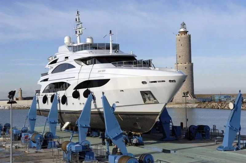 a large white boat aboard DIANE Yacht for Charter