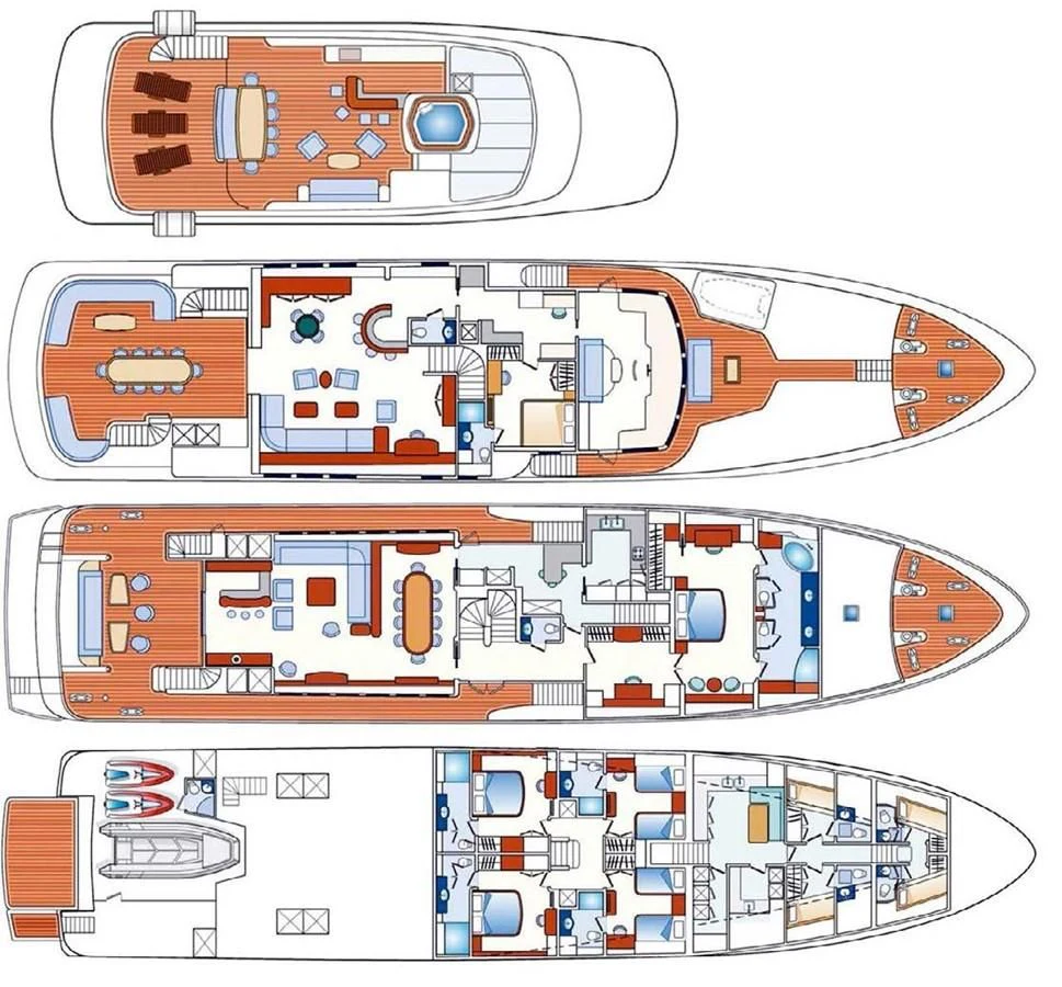 diagram aboard DIANE Yacht for Charter