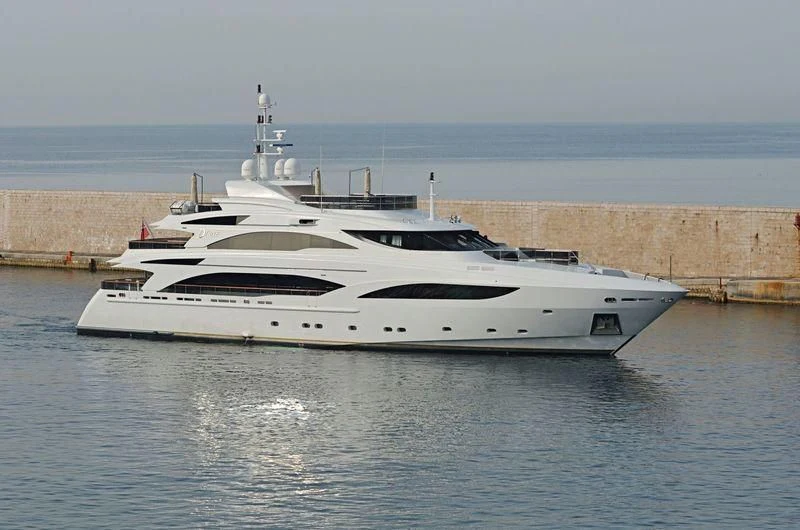 a white yacht in the water aboard DIANE Yacht for Charter