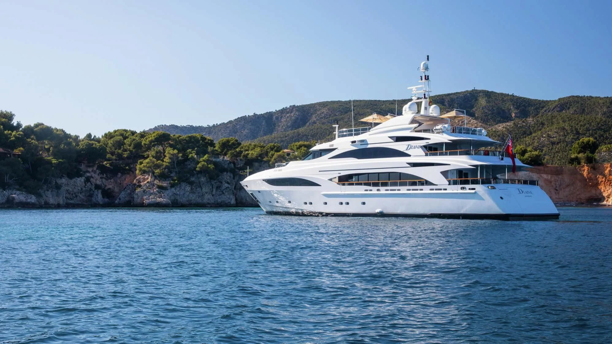 a boat on the water aboard DIANE Yacht for Charter