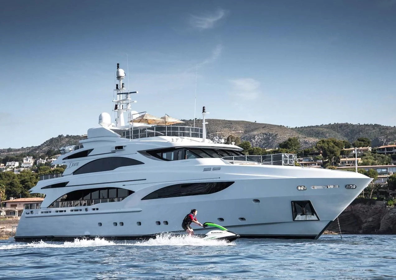 a boat in the water aboard DIANE Yacht for Charter