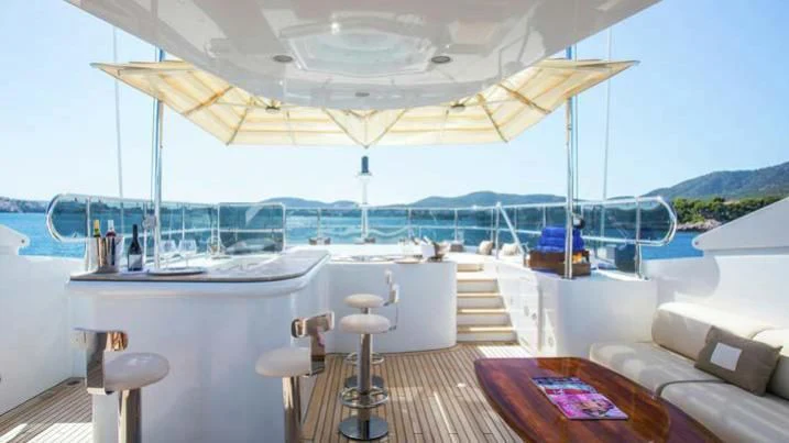 a boat on the water aboard DIANE Yacht for Charter