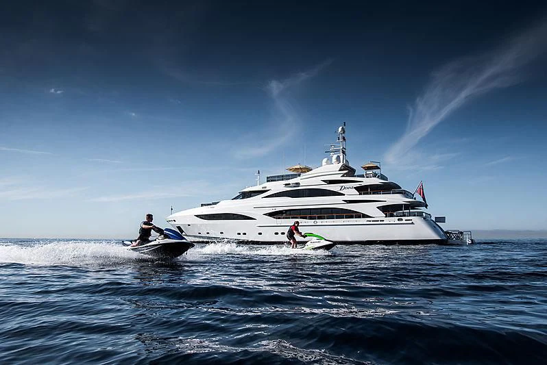 a boat in the water aboard DIANE Yacht for Charter