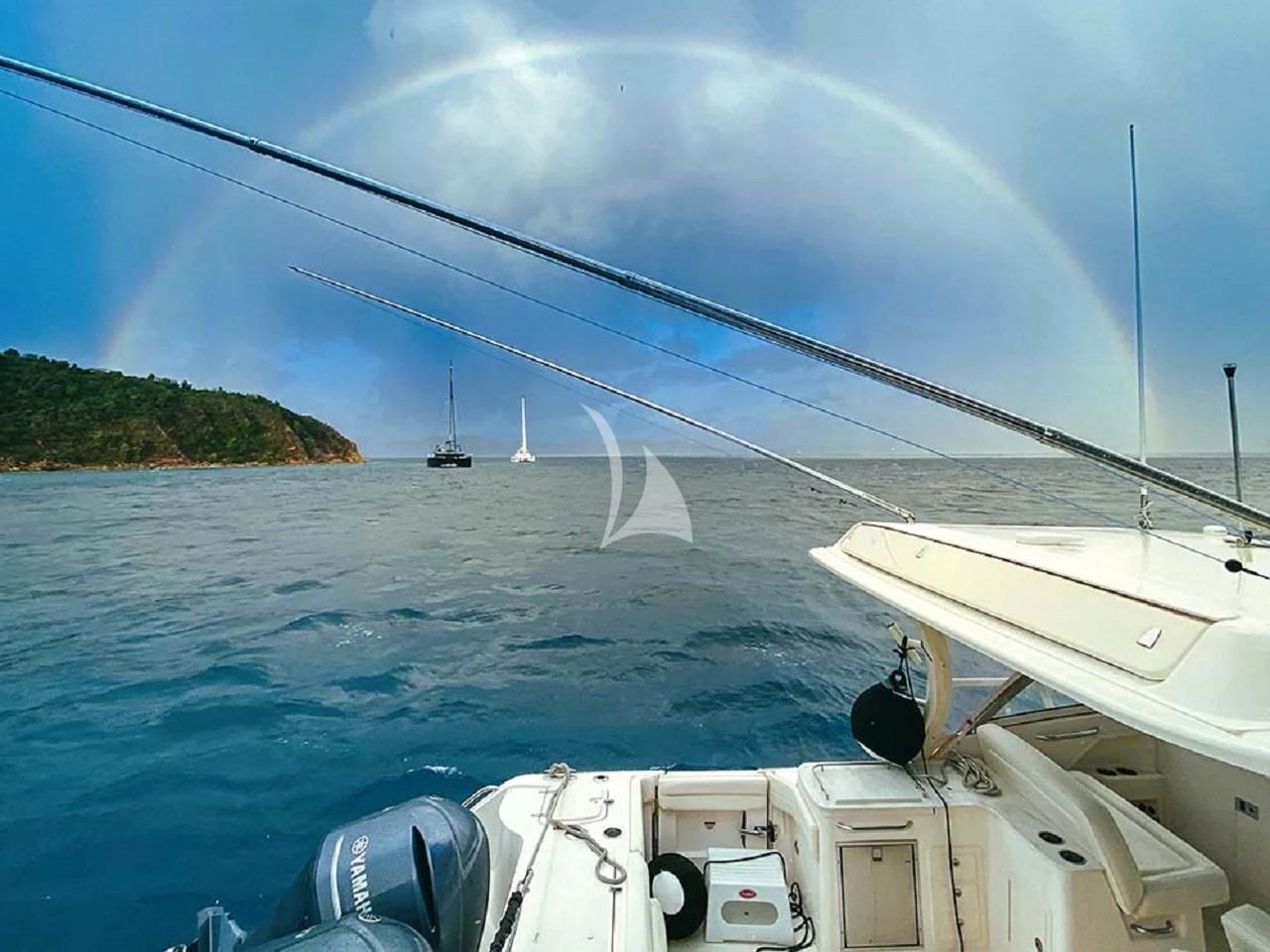 a boat on the water aboard CYNDERELLA Yacht for Sale