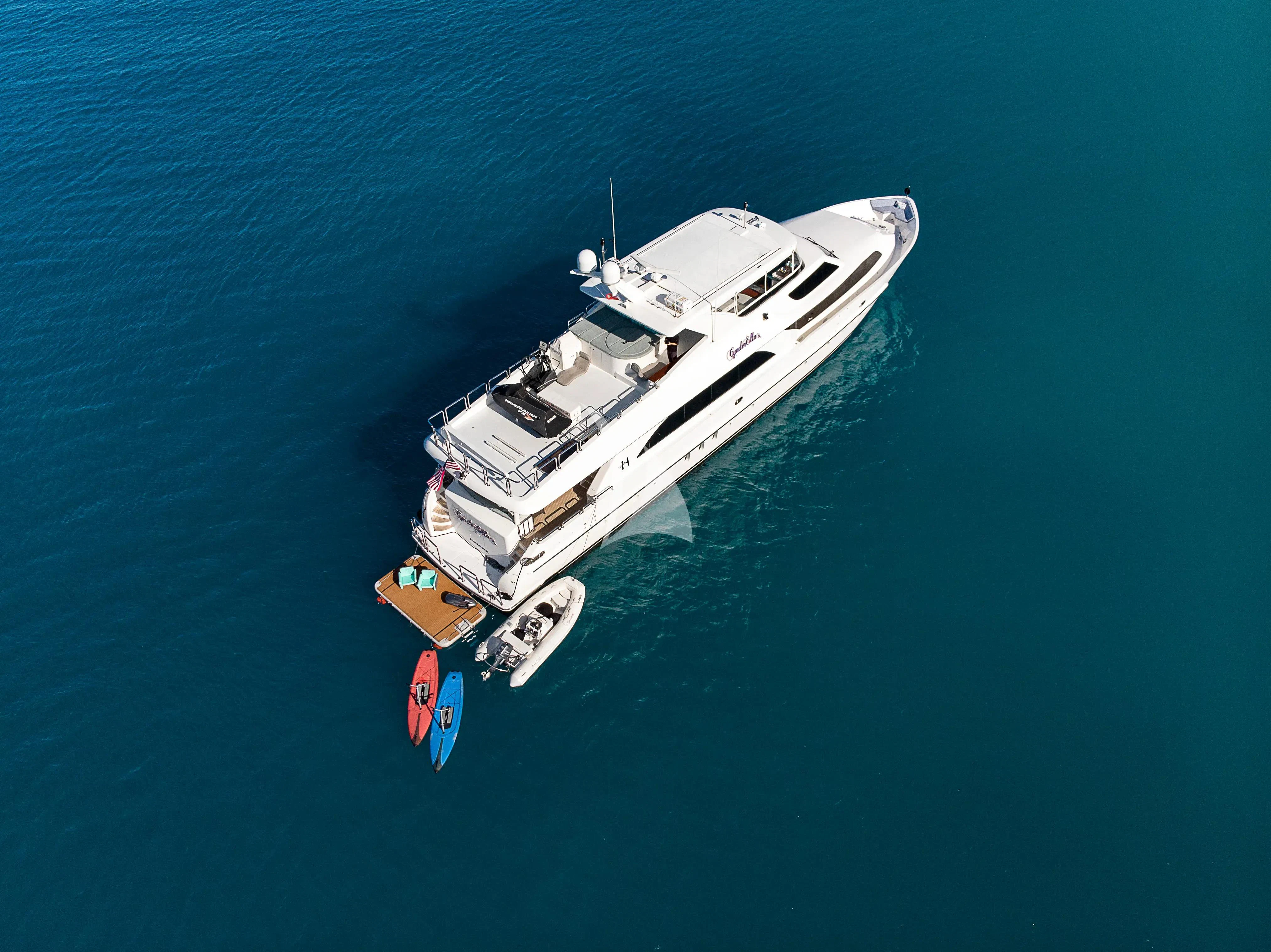 a boat in the water aboard CYNDERELLA Yacht for Sale