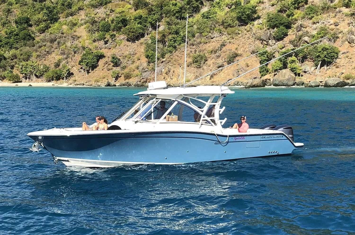 a boat in the water aboard CYNDERELLA Yacht for Sale